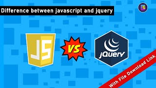 Difference between JavaScript and jQuery || JavaScript VS jQuery || #codingstudio #coding_studio