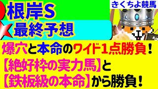 【根岸S2025】【絶好枠の実力馬】と【鉄板級の本命】から【ワイド1点買い】大勝負！