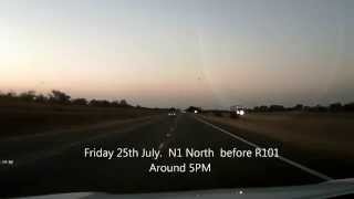 Reckless biker smashes wing mirror off 4x4 on N1