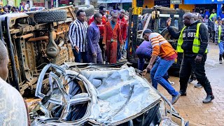 A Bad Accident has occurred in Kisii town involving a saloon car and a pick-up