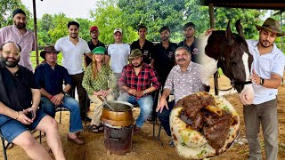 जंगल मांस @FARM HOUSE सिगड़ी पर ताँबे के बर्तन में बना JUNGLEE MAAS | RAJASTHAN TRADITIONAL COOKING