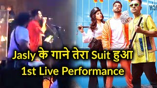 Tony Kakkar performs Jasly's song Tera Suit live for the first time while neha Kakkar enjoys the per
