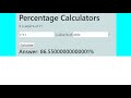 Percentage Calculator In JavaScript With Source Code | Source Code & Projects