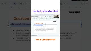 Can Captcha be automated? || Top Selenium WebDriver Interview Question Answered in 60 Seconds! 💻