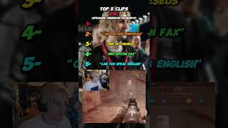 Top 5 Clips - XQC (Speaking gibberish moments) | #xqc #top5 #shorts