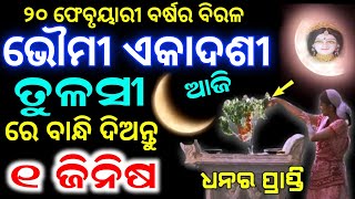 ୨୦ ଫେବୃୟାରୀ (ଭୌମୀ ଏକାଦଶୀ)ତୁଳସୀ ଗଛରେ ବାନ୍ଧି ଦିଅନ୍ତୁ ଏହି ୧ ଜିନିଷ,ଧନପ୍ରାପ୍ତି ହେବ,Bhaumi Ekadasivrat2024