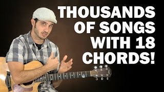 Play thousands of songs with 18 easy chords! | Beginner guitar lesson