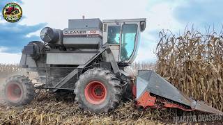 Allis Chalmers Gleaner F2 Combine Harvesting Corn