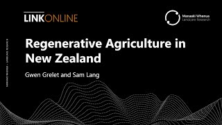 LINKOnline Webinar: Regenerative Agriculture in New Zealand