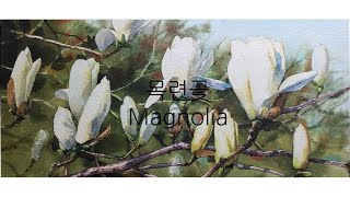 #수채화#수채화풍경#watercolor#watercolor_landscape #magnolia 47 목련