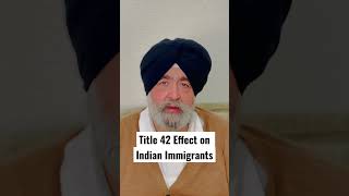 Title 42 Effect on Indian Immigrants - Jaspreet Singh Attorney #title42 #shorts #usaimmigration