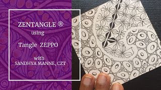 Zentangle® Mini Project with Tangle ZEPPO、初心者向けチュートリアル