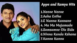 Puneeth Rajkumar (Appu) and Ramya Hit Songs