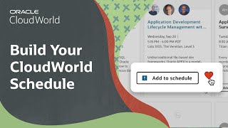 Build Your Oracle CloudWorld 2023 Schedule