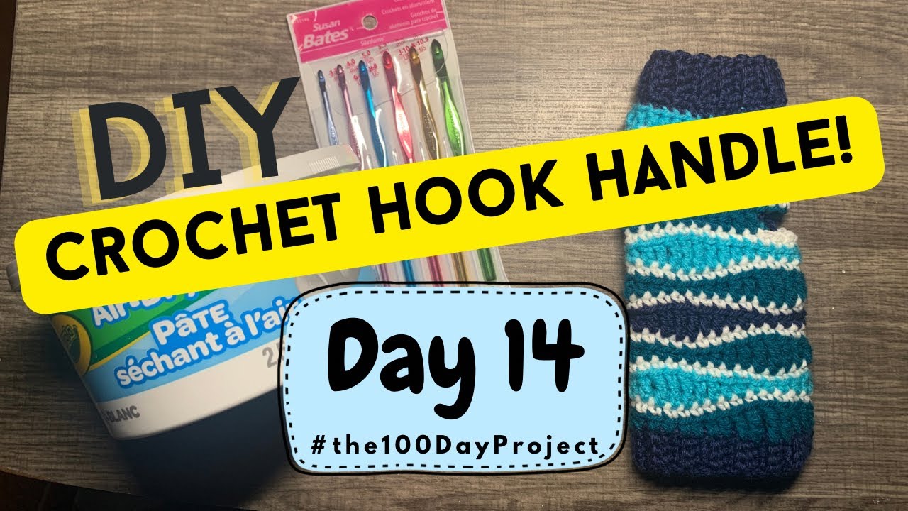 Day 14: Make A Crochet Hook Handle With Me And Fingerless Gloves - YouTube