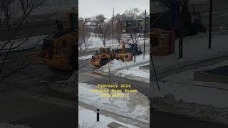 Toronto Snowstorm February 2024. Snow Removal #toronto #snow #snowstorm #plow #winter  #excavator