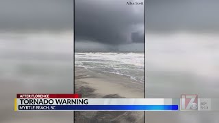 Water spout hits land in Myrtle Beach