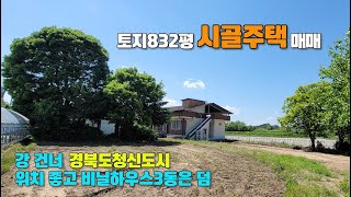 안동시 풍천면 토지832평 시골단독주택 매매 / 비닐하우스3동 포함 귀농귀촌 강추