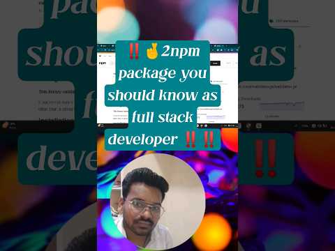 2 npm packages you need to know as a developer #npm #package #fullstack #shorts #viral #feed #reels