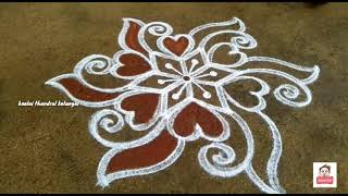 Aani maadha special art star design rangoli kolangal@KaalaiThendralkolangal