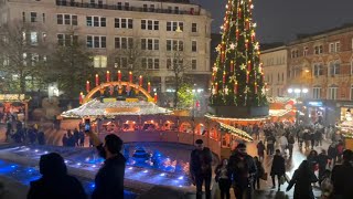 2024 Frankfurt Xmas market in Birmingham city, Live on Saturday. 1080 HD