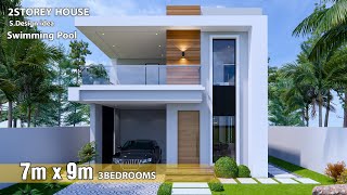 Modern 2storey House | 7m x 9m 3Bedrooms (Dream House)