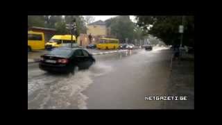 ძლიერი წვიმა თბილისში