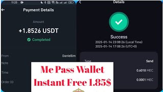 ME PASS Airdrop instant 0.30$ Withdraw 🤑 | instant payment offer | ME PASS | Airdrop #me_pass #claim