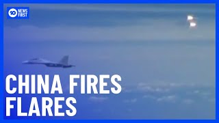 Chinese Air Force Fighter Jet Fires Flares At Australian Aircraft | 10 News First