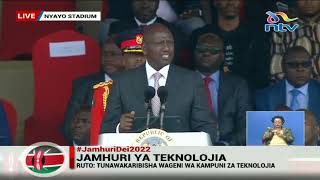 We are building 100 new mega dams - President Ruto #JamhuriDay