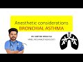 Asthma - Anaesthetic management | OT Clinics by Dr. Karthik Deegutla