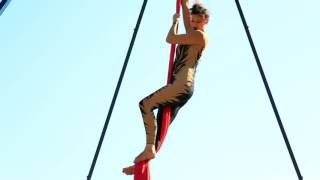 Silk Dancer at Renaissance Pleasure Faire aerial acrobat like Cirque Du Soleil