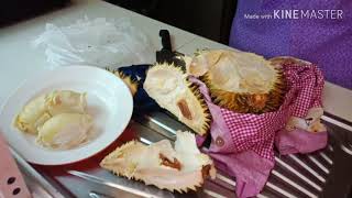 ครั้งแรกกับการปอกทุเรียนอ่อน/First time peeling durian