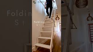 Side Folding Staircase: Lightweight. Easy to open and close. Comfortable to use!