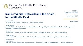 Iran’s regional network and the crisis in the Middle East