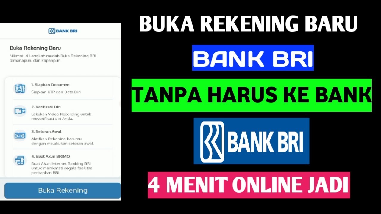 Cara Mudah Membuat Rekening BRI Online Gratis Tanpa Perlu Ke Bank - YouTube