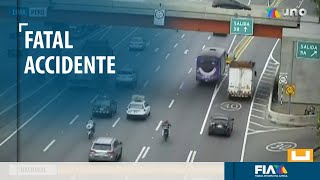 Fatal accidente por exceso de velocidad en Lima, Perú