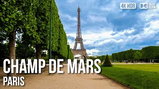 Paris, The Champ de Mars Park - 🇫🇷 France [4K HDR] Walking Tour
