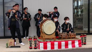 彩雲館にて袋井市川井西町　献瑞車　祭青年によるお囃子披露2021.11.21.日その１