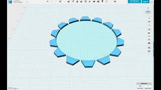 123D Design Circular Pattern - Gear