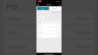 PTO request in ADP app