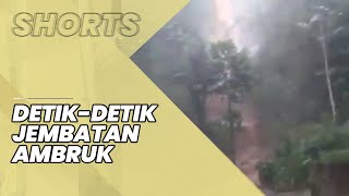 Video Detik Detik Jembatan Ambruk di Cianjur, Latar Air Terjun Sedang Ganas, Terdengar Suara Histeri
