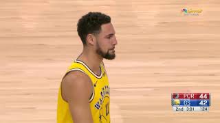 Draymond Green Sends The Ball Flying OFF Klay Thompson's Face