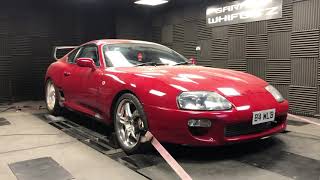 Whifbitz tuned Toyota Supra 7 speed DCT dyno power run!