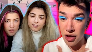 Tik Tok stars Charli D'Amelio and Dixie D'Amelio REACT to backlash + James Charles DEFENDS them