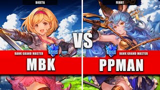 GBVSR ▰ MBK (Djeeta) VS PPMAN (Ferry) | High Level Gameplay