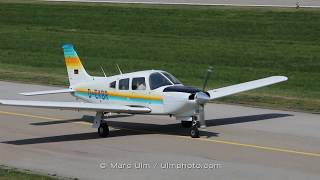 Piper PA-28R-201T Turbo Arrow III Taxiing Sound Augsburg Airport