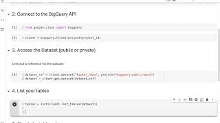 Programmatically access BigQuery API using Google Colab