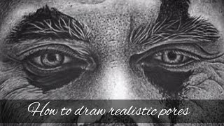How to draw realistic skin pores || Realistic skin texture tutorial || with english subtitles