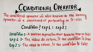 Conditional operator in Java | (Hindi) | lec-16 | @TheCodeBeat